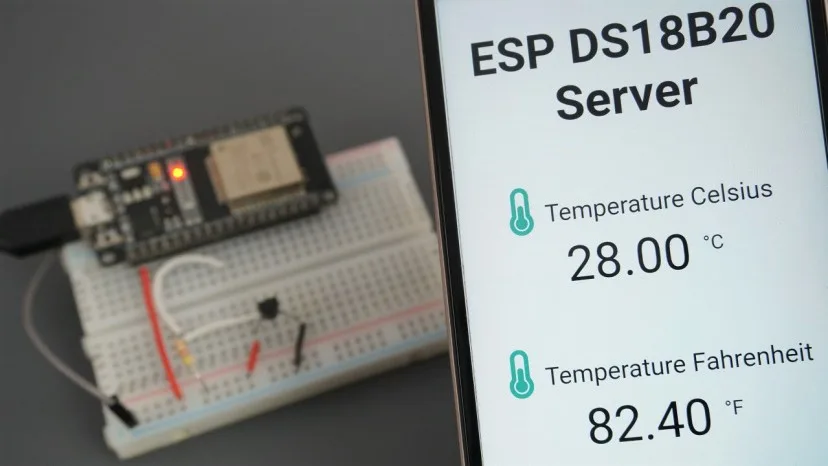 Bài 15: ESP32 DS18B20 Temperature Sensor (Single, Multiple, Web Server)