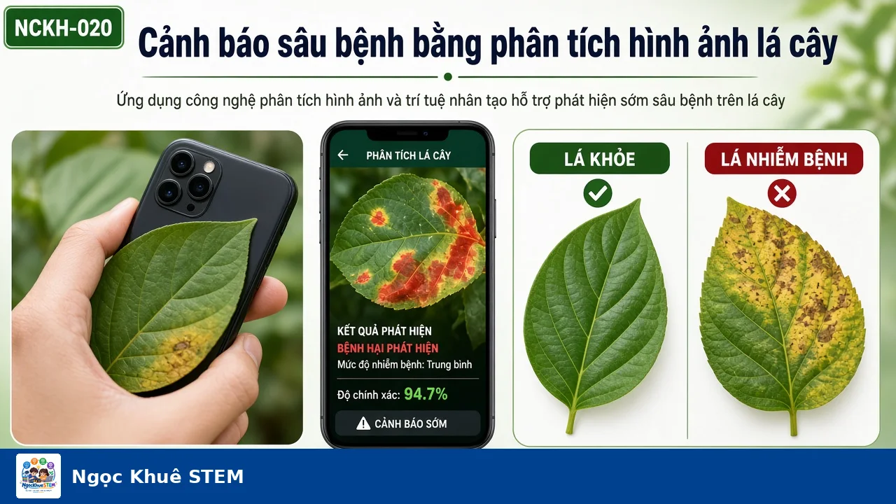 Bộ linh kiện: Cảnh báo sâu bệnh bằng phân tích hình ảnh lá cây
