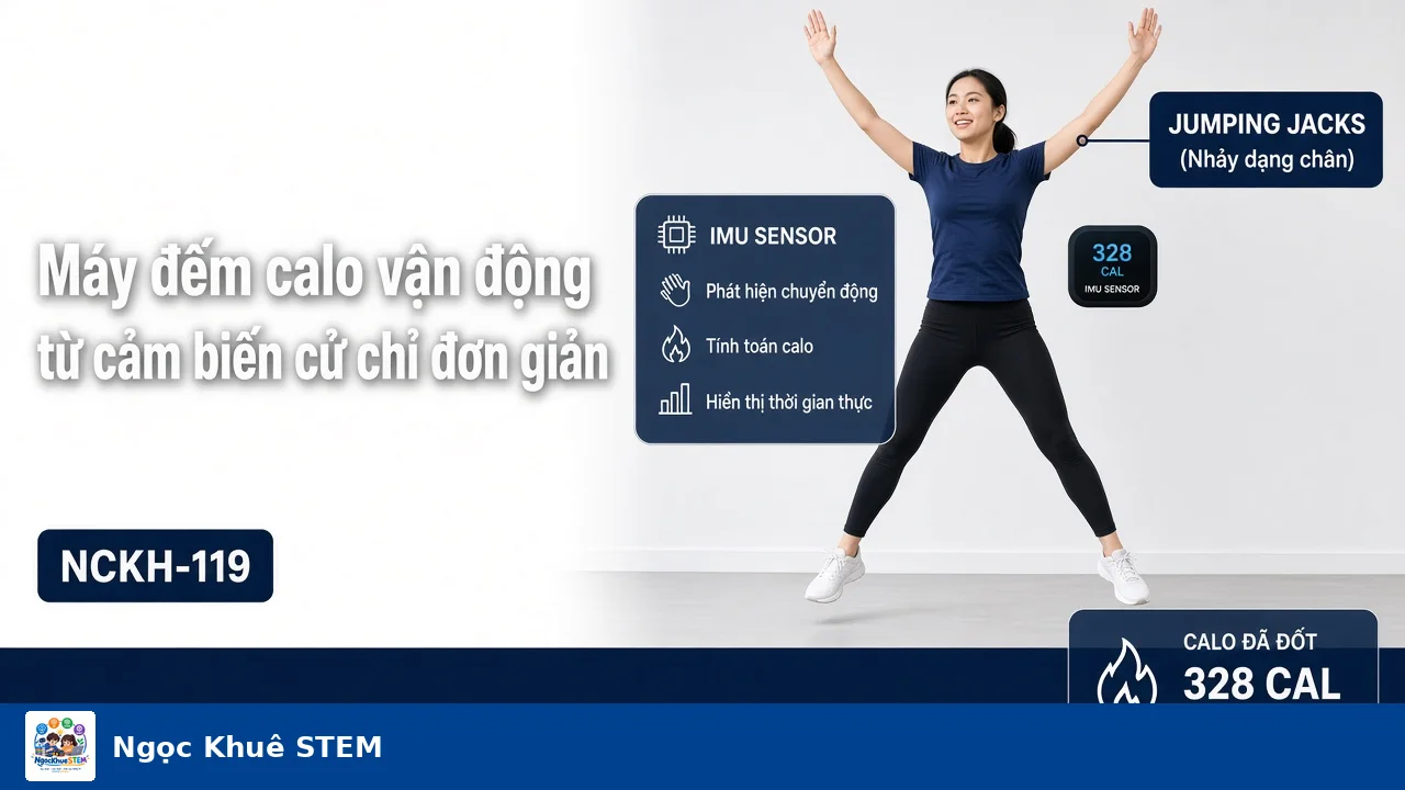 Máy đếm calo vận động từ cảm biến cử chỉ đơn giản