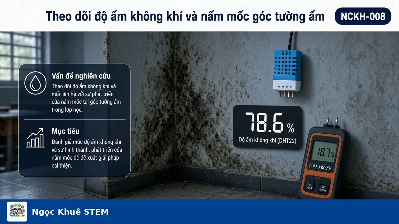 Theo dõi độ ẩm không khí và nấm mốc góc tường ẩm